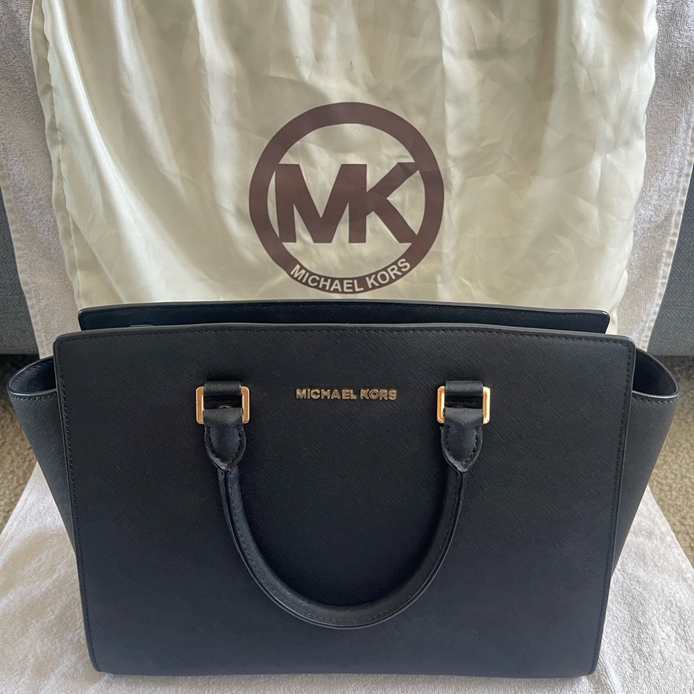 Michael Kors Selma Saffiano Leather Satchel